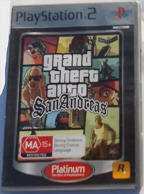 Grand Theft Auto San Andreas PS2 PAL  Complete With Manual + Map   Free Post  • $18.99