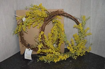 2  Hearth & Home With Magnolia Craspedia Wreaths For Indoor Use • $21.50
