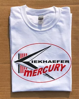 Kiekhaefer Mercury Vintage Style Outboard Motor Shirt Retro Nautical New White • $24.95