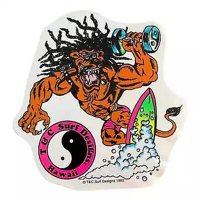 T&C Town & Country Surf Hawaii 90's Vintage Large Sticker • $30