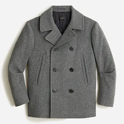 J. Crew Men's Gray Dock Peacoat Jacket Coat With Primaloft XL • $74.99