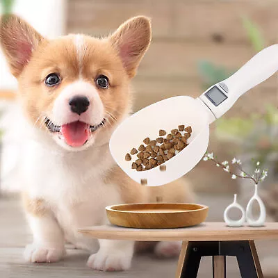$8 • Buy LCD Pet Food Scoop Precise Dog Food Measuring Cup Cat Food Scooper 800g Plastic