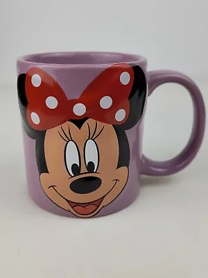 Disney Minnie Mouse 3D Raised Jerry Leigh 12oz Purple Collectible Coffee Mug • $15.99