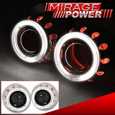 Bi-Xenon Projectors Headlights Retrofit Kit HID Dual Halo Devil Pearl Angel Eyes • $57.99