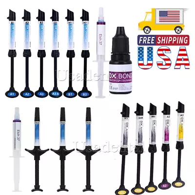 Dental Light Cure Composite Resin A1A2A3A3.5B1B2 /Etching Gel/Adhesive/ Bonding • $17.75