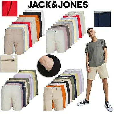 £15.99 • Buy Jack & Jones Chino Shorts For Men Half Pants Pockets Buttoned Zip Fly