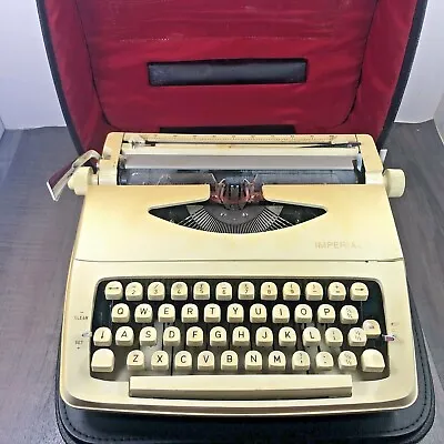 Typewriter Imperial 1000 In Original Case Spare Or Repair 1960 Authentic Vintage • £25.06