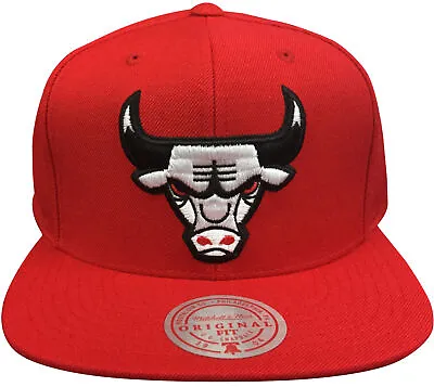 Men's Mitchell & Ness Red NBA Chicago Bulls Team Ground HWC Snapback - OSFA • $24.95