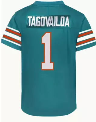 MIAMI DOLPHINS #1 Tua Tagovailoa Stitched Home Football Jersey Mens XL ~NEW • $36.10