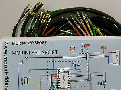 Electric System Wiring Moto Morini 350 Sport With Knitting Pattern • $63.72