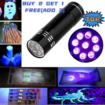 UK UV Black Light Torch Ultra Violet Gas Leak Forensic Blood Urine Detector/ • £1.99