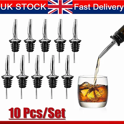 10x Liquor Spirit Bottle Pourer Bar Wine Oil Vinegar Cocktail Dispenser Stopper • £7.49