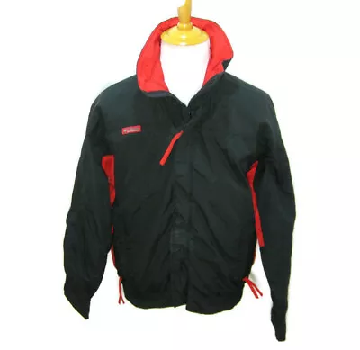 Vintage COLUMBIA Bugaboo Mens (Size Large) Black Red Rain Jacket Outerwear Coat • $19.95