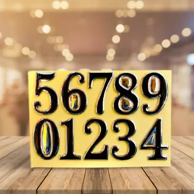 £1.35 • Buy Self Adhesive Door Numbers Chrome Finish 2  Number Letter House Apartment UK 