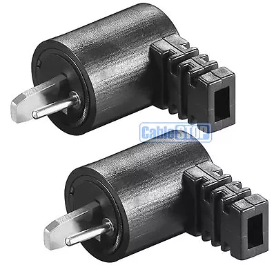 2 Pin DIN Right Angle Hi-Fi Speaker Plug Cable Audio Screw Connector PACK Of 2 • £3.25