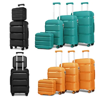 14/20/24/28Inch Travel Polypropylene Hand Cabin Luggage Hard Shell Suitcase Set • £14.88