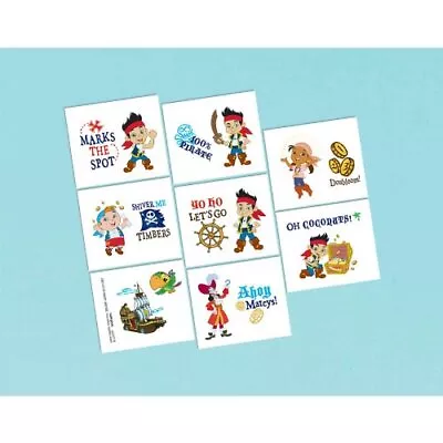 Jake And The Never Land Pirates Kids Birthday Party Favor Temporary Tattoos • £8.17