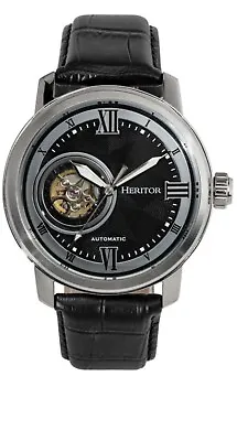 Heritor Automatic Maxim Semi-Skeleton Black Dial Watch HERHR86 • $249