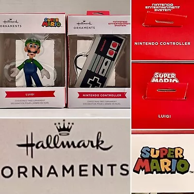 Hallmark Super Mario LUIGI Nintendo NES GAME CONTROLLER Christmas Tree Ornaments • $29.80