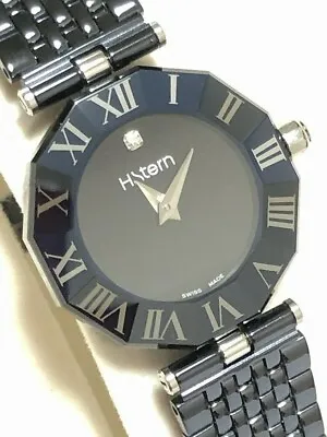 H STERN Watch SAFIRA White Gold Stainless Bracelet Sapphire Diamond Ladies SA1 • $1475