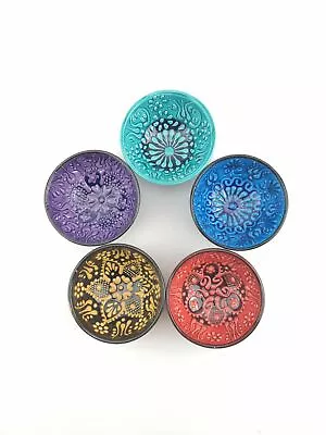 £3.99 • Buy Hand Painted Ceramic Bowls(8 Cm) - Handmade Turkish Pottery