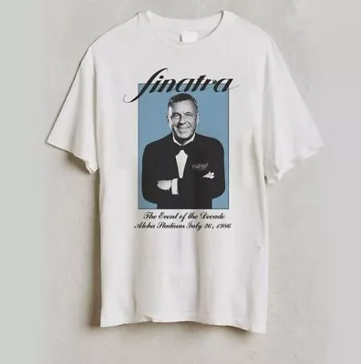 Vtg Frank Sinatra 1986 Hailey Baldwin Frank Sinatra Tee Shirt White New Shirt • $19.99