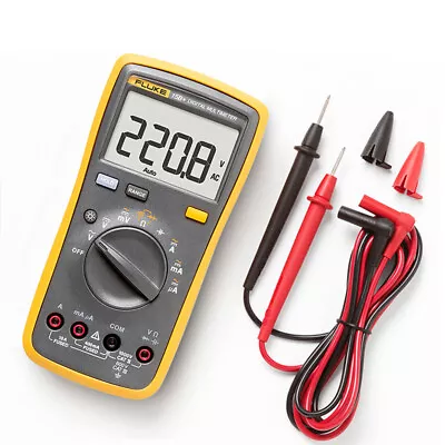 Fluke 15B+ Digital Multimeter Tester DMM TL75 Test Leads Auto Range Resistance • $114.99