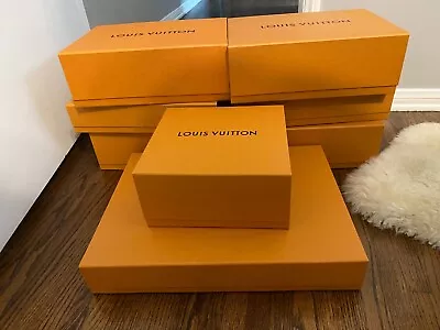 Authentic Louis Vuitton Orange Empty Magnetic Closure Gift Box Various Sizes • $45