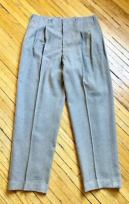 Vtg 1950s High Waist Flecked Atomic Pant Rockabilly W 39 Pants 50s Trousers • $48