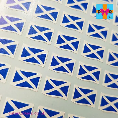 Mini Scottish Flag Stickers Small Scottish Planner Diary Calendar Wavy Straight • £2.75