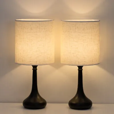 $30.99 • Buy Table Lamp Set Of 2 For Bedroom Living Room Desk Lamp