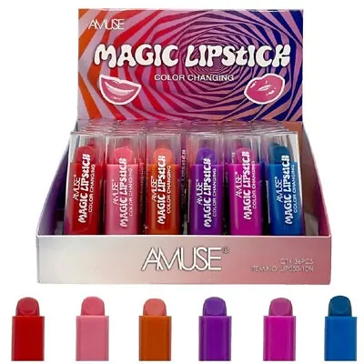 36 PCs Amuse Color Mood Changing Magic Lipsticks - WHOLESALE Full Box 3dz • $29.99