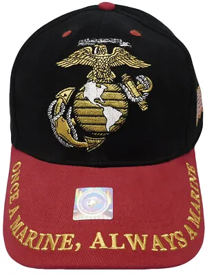 Usmc Semper Fi Once A Marine Always A Marine Corps Cap Hat Black • $14.88