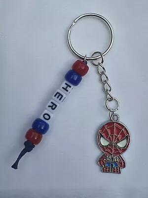 £4.99 • Buy Personalised Spider Man Marvel Superhero Keyring Bag Tag Christmas Stocking