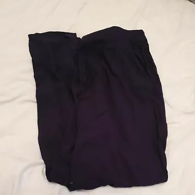H&M Size 14 Navy Light Cottom Trousers • £0.99