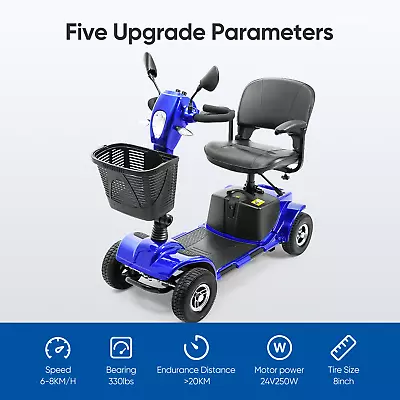 4 Wheels Mobility Scooter Power Wheel Chair Electric Device Compact Seniors US • $649