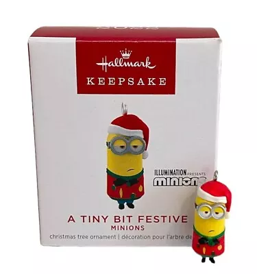 Hallmark 2022 Tiny Bit Festive MINIONS Mini Keepsake Xmas Ornament NIB • $10.75