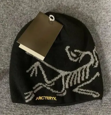 New Arcteryx Bird Head Black Toque Beanie Orca Black Merino Wool Hat Winter • $33.99