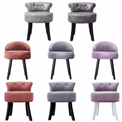 Velvet Button Dressing Table Stool Chair Piano Makeup Seat Vanity Bedroom Home • £45.95