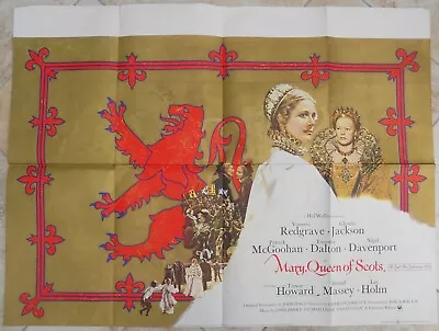 £49.99 • Buy Film Poster: MARY QUEEN OF SCOTS (1971) Original Quad. GLENDA JACKSON, REDGRAVE