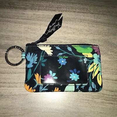 Vera Bradley Zip ID Case Card Coin Purse Bag Mini Wallet Key Chain Retired • $12