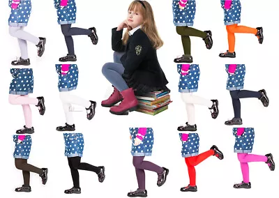 £2.99 • Buy Girls Tights Plain Opaque By Sentelegri 40 Or 60 Denier, Age 2-12Years-16Colours