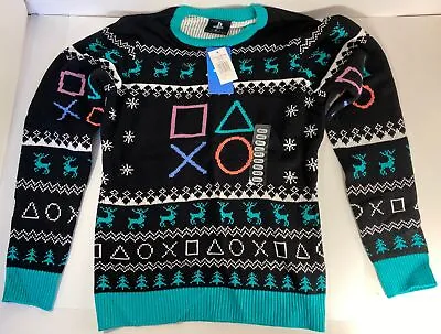 PlayStation Ugly Sweater Controller Symbols Holiday Christmas Size S • $29.99