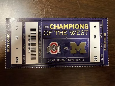 Michigan Vs Ohio State 11-30-13 (Ohio State W 42-41) Michigan 2 Point Failure • $19.99