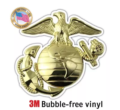 U.S. USMC Marine Corps Golden Eagle Emblem Truck Laptop Decal OFFICIAL SELLER • $7.49