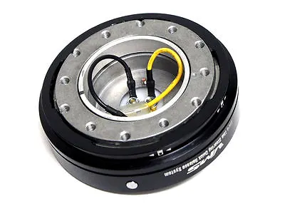 Universal Vms Racing Thin Short Slim Steering Wheel Quick Release Black Hub Kit • $61.95