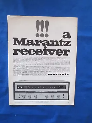 Marantz Model 18 Receiver Magazine Ad Audio March 1968 Original • $18.95