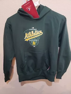 Oakland Athletics A's Baseball NWT Green Polyester Hoodie Youth M Majestic • $28.94