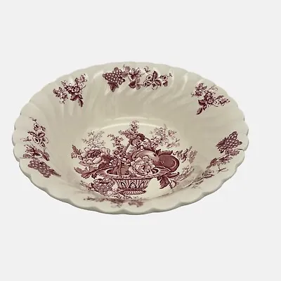 Myott Staffordshire Bountiful Red Vegetable Bowl 8.5  England Floral Pattern • $22