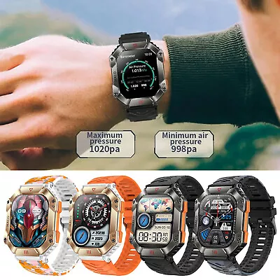 2024 Military Outdoor Smart Watch 650mAh Battery GPS Bluetooth Compass Steel • $54.99